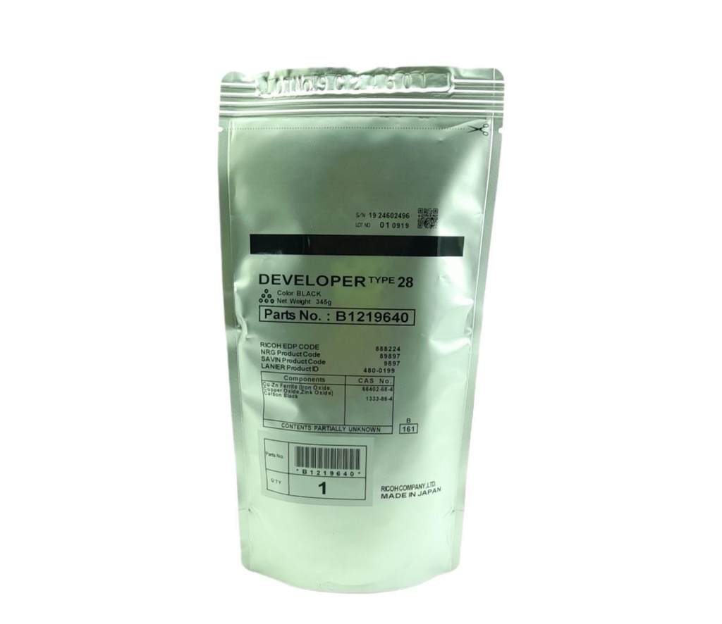 Revelador Tipo 28 (345G.) Ricoh MP 2500SPF/MP 3352SP/MP 1600SPF/MP 2000SPF
