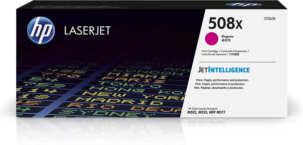 Cartucho de Tóner Magenta 508X HP Laserjet Enterprise M552/M553/MFP M577