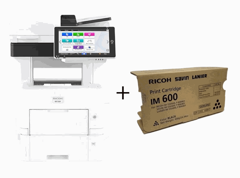 Multifunciónal Láser BYN Ricoh IM 550F 120V + Tóner extra