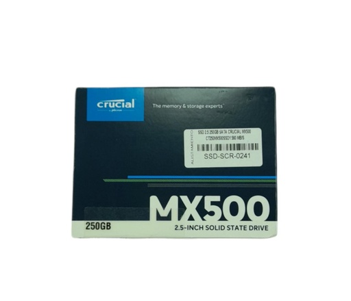[CT250MX500SSD1] Disco de Estado Sólido SSD 2.5" 250GB Sata Crucial MX500 560 MB/S