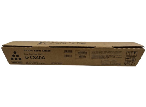 [821255] Cartucho de Tóner Negro SPC840A Ricoh SP C840DN/SP C842DN