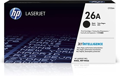 [CF226A] Cartucho de Tóner Negro 26A HP Laserjet M402/MFP M426