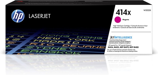 [W2023X] Cartucho de Tóner Magenta 414X HP Laserjet PRO M454/M455/MFP M479/M480