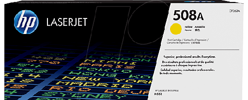 [CF362A] Cartucho de Tóner Amarillo 508A HP Laserjet Enterprise M552/M553