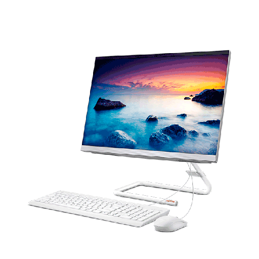 [A340-22AST] Computador All In One Lenovo RAM 8GB. HDD 1TB. DDR4. no DVD, Monitor 21.5" Led, Blanco