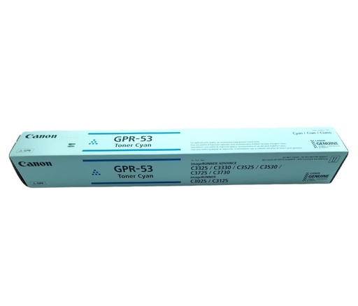 [8525B003AB] Cartucho de Tóner Cyan GPR-53 Canon  Imagerunner Advance C3320/3325I/3525I/3530I