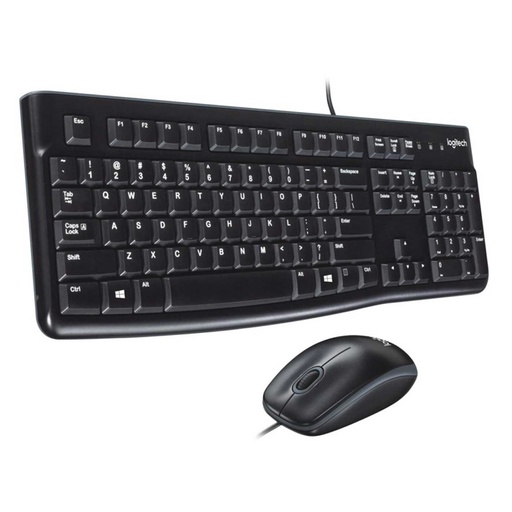 [920-004428] Combo Teclado + Mouse Alámbrico USB MK120 Negro Logitech