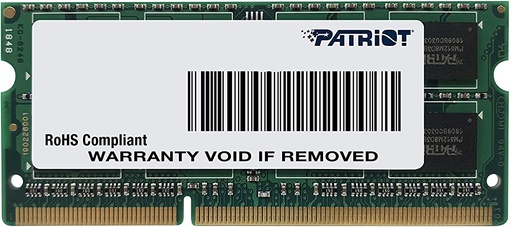 [PSD38G1600L2S] Memoria Patriot Sodimm DDR3 PS001037 8 GB1600MHZ 1.35V Sodimm 4 Gen.