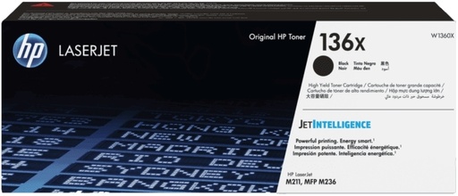 [W1360X] Cartucho de Tóner Negro 136X HP Laserjet M209/M211/M233/M234/M236