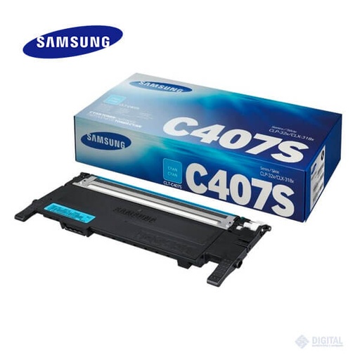 [SU001A] Cartucho de Tóner Cyan CLT-C407S Samsung CLP-325W/CLX-3185FW