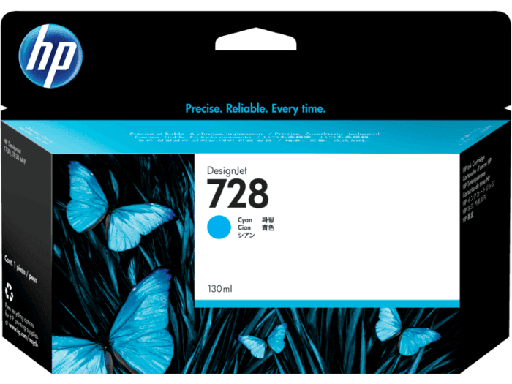 [F9J67A] Cartucho de Tinta Cyan 728 HP Designjet T730/T830
