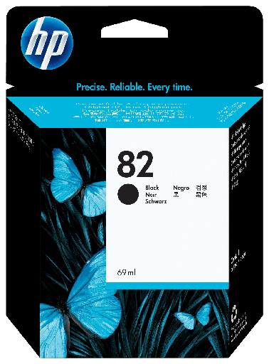[CH565A] Cartucho de Tinta Negra 82 HP Designjet 111/510/500/800