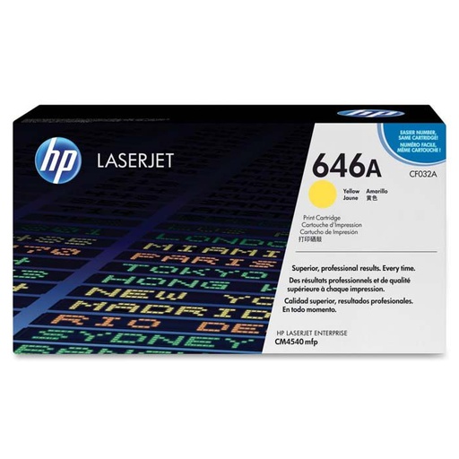 [CF032A] Cartucho de Tóner Amarillo 646A HP Laserjet CM4540