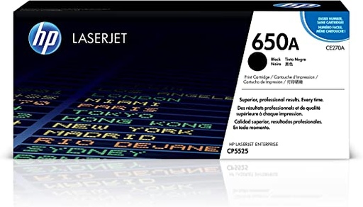 [CE270A] Cartucho de Tóner Negro 650A HP Laserjet CP5525/M750