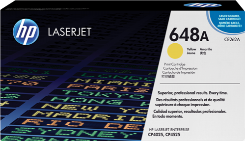[CE262A] Cartucho de Tóner Amarillo 648A HP Laserjet Enterprise CP4525DN