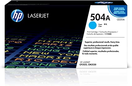 [CE251A] Cartucho de Tóner Cyan 504A HP Laserjet CP3525/CM3530
