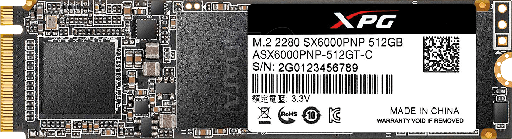 [ASX6000PNP-512GTC] Disco de Estado Sólido Adata de 512G M.2 2280 Interno