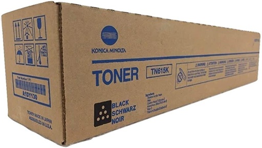 [A1DY130] Cartucho de Tóner Negro TN615K Konica Minolta Bizhub PRESS C8000