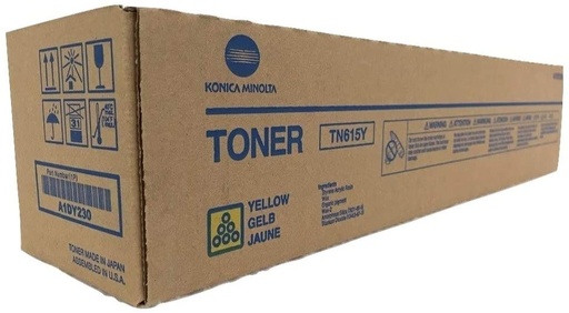 [A1DY230] Cartucho de Tóner Amarillo TN615Y Konica Minolta Bizhub PRESS C8000