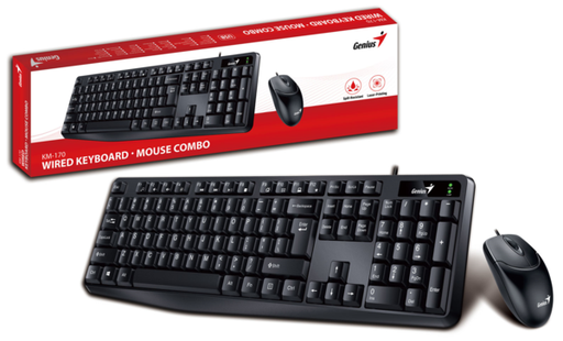 [31330006402] Combo teclado +Mouse KM-170 Negro Genius