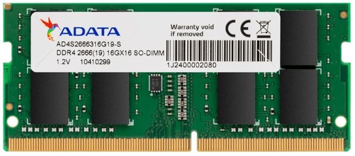 [AD4S26664G19-SGN] Memoria RAM 4GB DDR4 para Portátil Adata