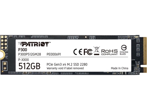 [P300P512GM28] Disco de Estado solido P300, 512GB M.2 2280 PCIE GEN3X4 SSD Patriot