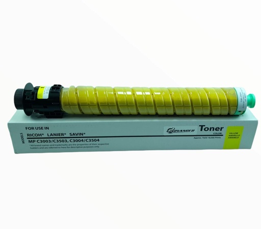[841814MIC] Cartucho de Tóner Amarillo Genérico Ricoh MP C3503/MP C3503/ MP C3504/MP C3003 MIC