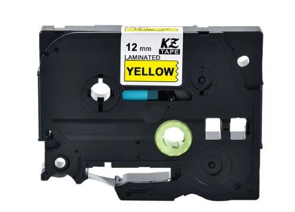 [TZE-FX631] Cinta Laminada Amarilla Genérica  Ancho 12 MM Brother P-TOUCH TZE-2312PK/TZ-231 1/2