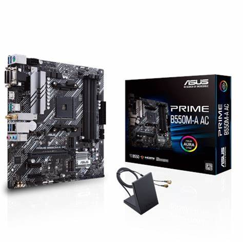 [PRIM-B550M-A-AC] Tarjeta madre ASUS PRIME B550M-A-AC (WI-FI), AM4, 4 X DDR4