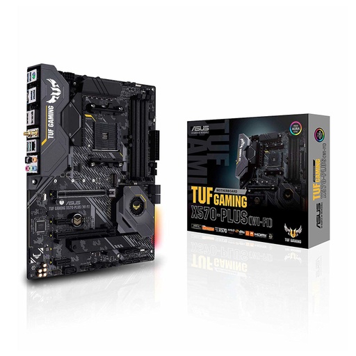 [TUF-X570-PLUS-W] Tarjeta madre ASUS TUF GAMING X570-PLUS (WI-FI), AM4, 4 X DDR4