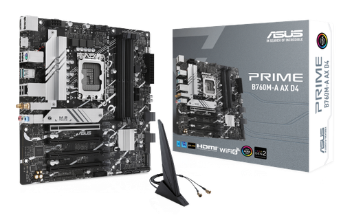 [PRIMEB760M-AAX] Tarjeta Madre Intel B760 (LGA 1700) MATX, PCIE 4.0, DOS PUERTOS M.2