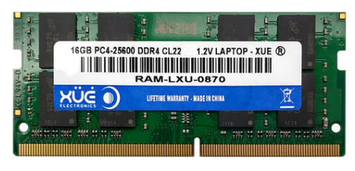 [RAM-LXU-0870] Memoria RAM para Laptop DDR4 PC4-25600 16GB 3200MHZ CL22 1.2V LAPTOP marca XUE®
