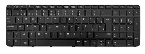 [TEC-LHP-0408] Teclado para portátil HP 450-G3 650-G2 470-G3 NSK-CZ0BC Negro Español (GEN)