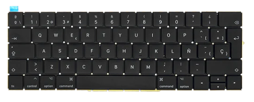 [TEC-LAP-0947] Teclado para portátil Apple Macbook Pro Retina 13" & 15" A1706 A1707 2016-2017 negro Español ORG