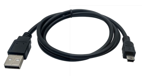 [CNV-UMX-0717] Convertidor USB 2.0 a Mini-USB 5-PIN 2A 1mt (negro)