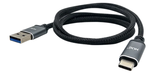 [CNV-UXC-1028] Convertidor USB-A 3.0 a USB-C 5V-3A 1m color Negro recubierto en nylon XUE