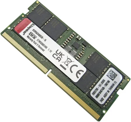 [RAM-LKI-1340] Ram Ddr5 Pc5-44800 16gb 5600mhz Cl46 1.1v Laptop Kingston KVR56S46BS8-16