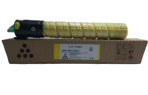 [841501ECO] Cartucho de Tóner Amarillo Ricoh MP C2050SPF/MP C2551/MP C2051/MP C2030 ECO