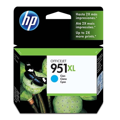 [CN046AL] Cartucho de Tinta Officejet Cyan 950XL HP 8610/8620/8100/251DW