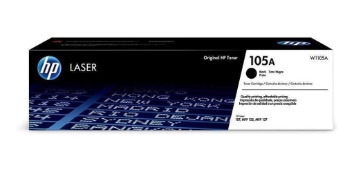 [W1105A] Cartucho de Tóner Negro 105A HP MP107/MFP 135/MFP 137