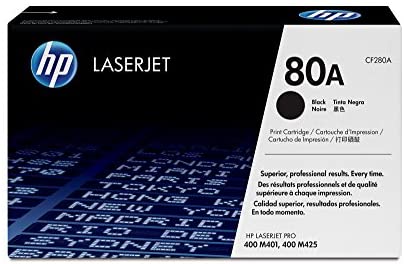 [CF280A] Cartucho de Tóner Negro 80A HP Laserjet PRO400/401DN/M425DN