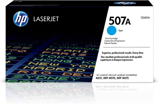 [CE401A] Cartucho de Tóner Cyan 507A HP Laserjet PRO M551/MFP M570/M575