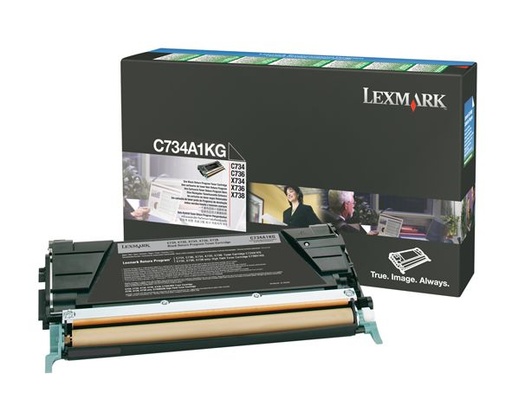 [C734A1KG] Cartucho de Tóner Negro Lexmark C734/C736/ X734/ X736/ X738