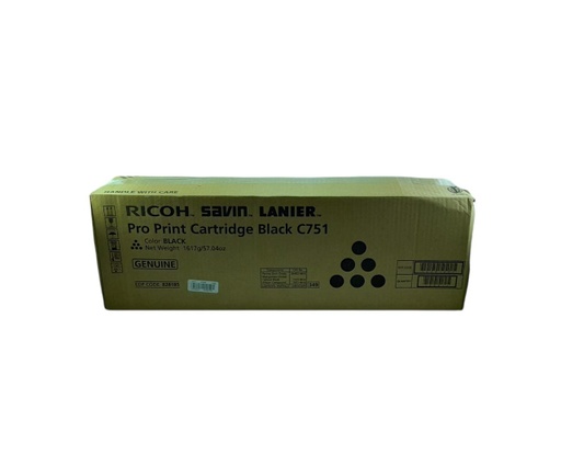 [828185] Cartucho de Tóner Negro Ricoh PRO C651EX/PRO C751/ PRO C751EX