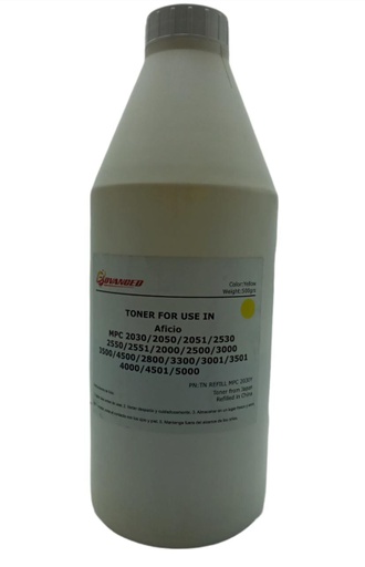 [841339REC-ADV] Recarga de Tóner Amarillo 500G Genérico Ricoh MP C2000/MP C2030/MP C2050/MP C2051/MP C2500/MP C2551/MP C2800/MP C3000/MP C3300/MP C3500/MP C4000/MP C4500 ADV