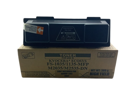 [1T02ML0US1GEN] Cartucho de Tóner Negro TK-1147 Genérico Kyocera FS-1035MFP/ FS-1135MFP CBA