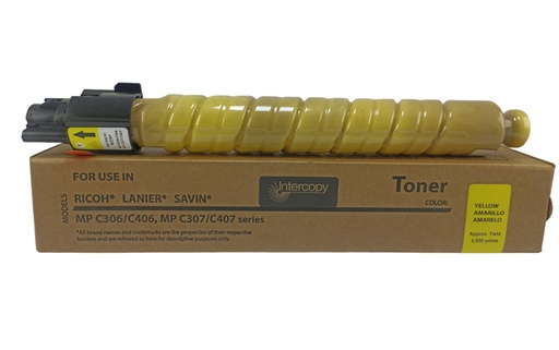 [842094ITC] Cartucho de Tóner Amarillo Genérico Ricoh MP C306/MP C307/MP C406/MP C407 ITC