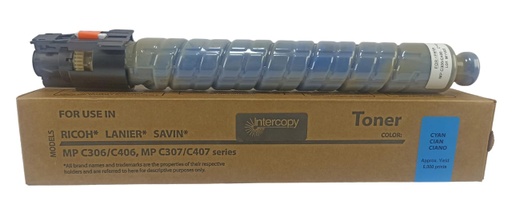 [842092ITC] Cartucho de Tóner Cyan Genérico Ricoh MP C306/MP C307/MP C406/MP C407 ITC