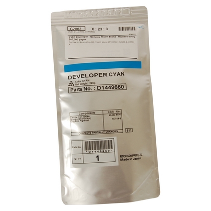 [D1449660] Revelador Cyan (220G.) Ricoh MP C3002/MP C3502/MP C4502/MP C5502