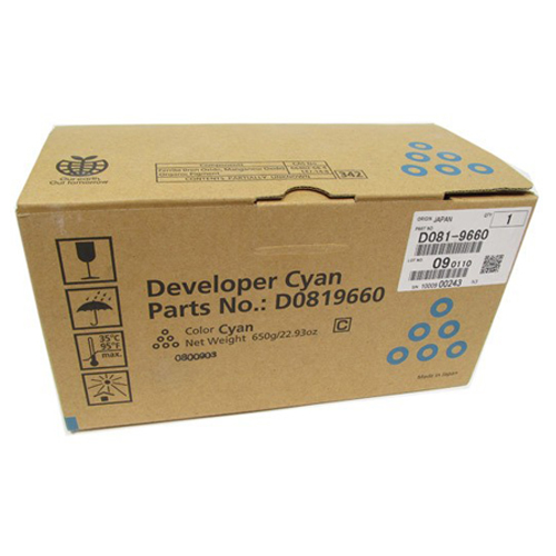 [D0819660] Revelador Cyan (650G.) Ricoh MP C6501SP/7501SP